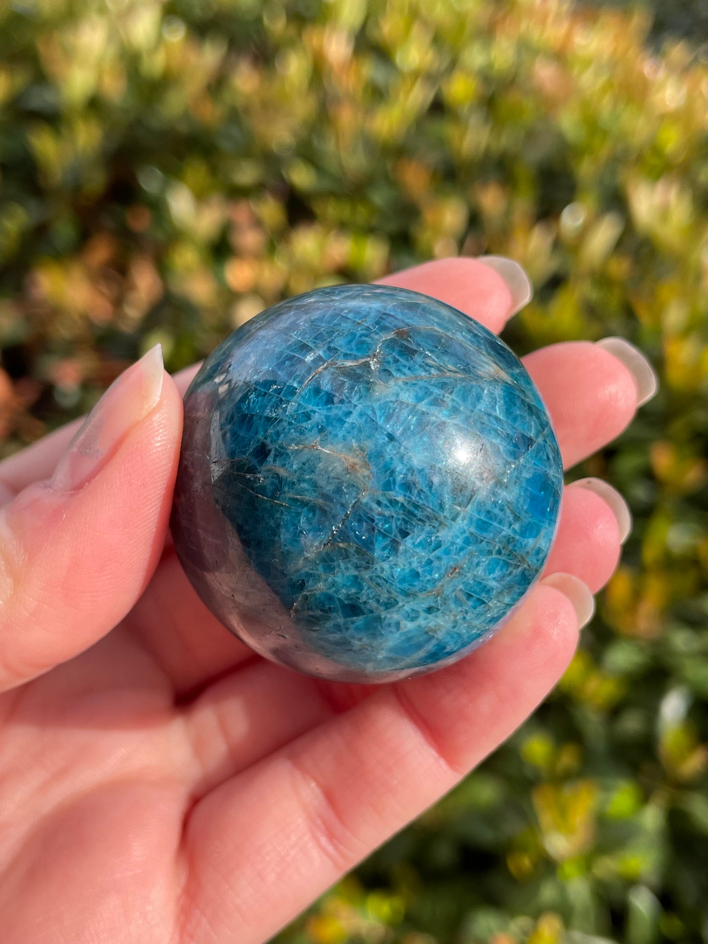 Blue Apatite Sphere