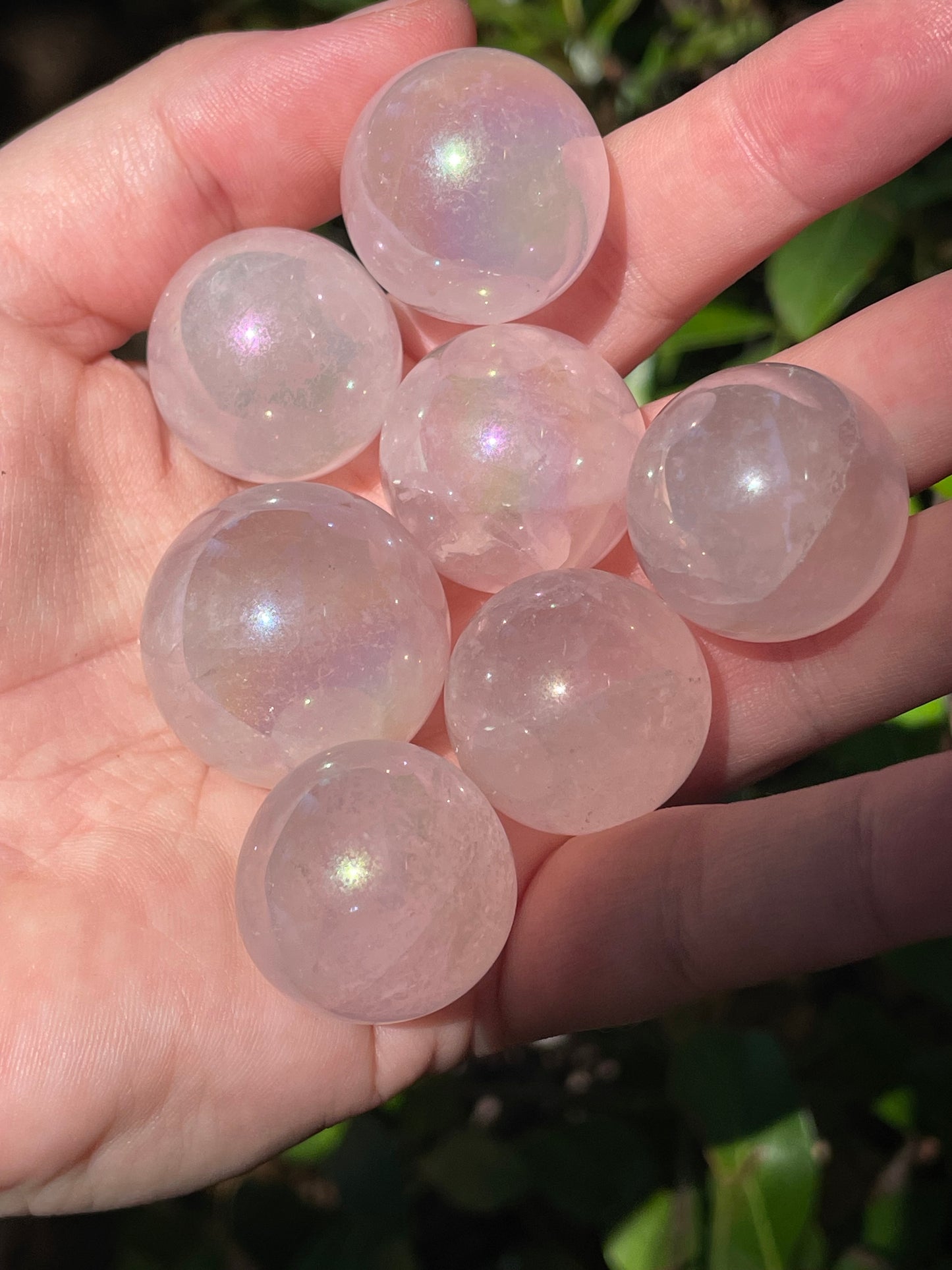 Angel Aura Rose Quartz Spheres