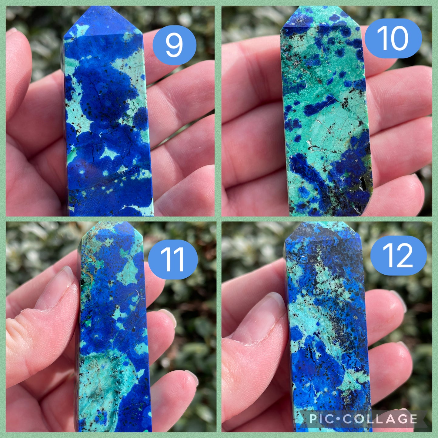 Azurite, Malachite, & Chrysocolla Crystal Towers