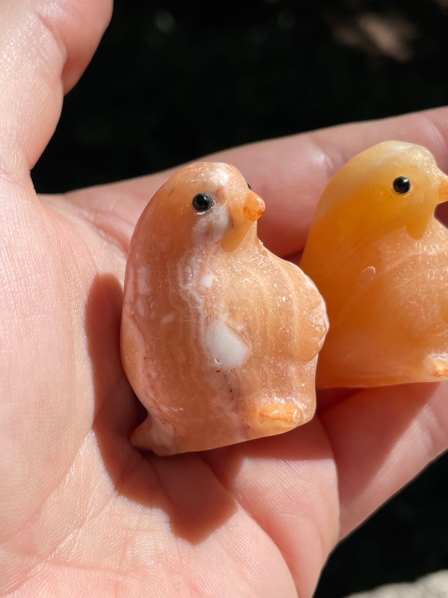 Orange Calcite Chickens