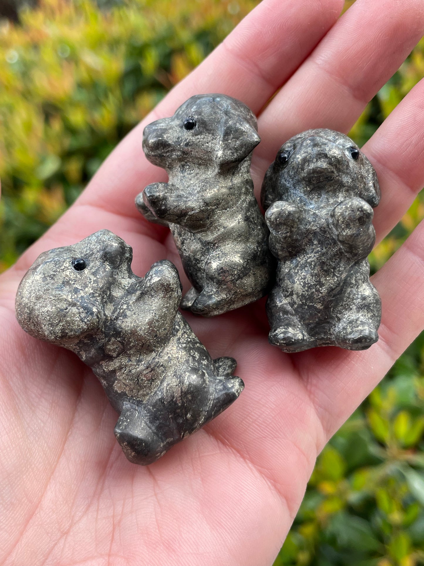 Pyrite Dog Carvings