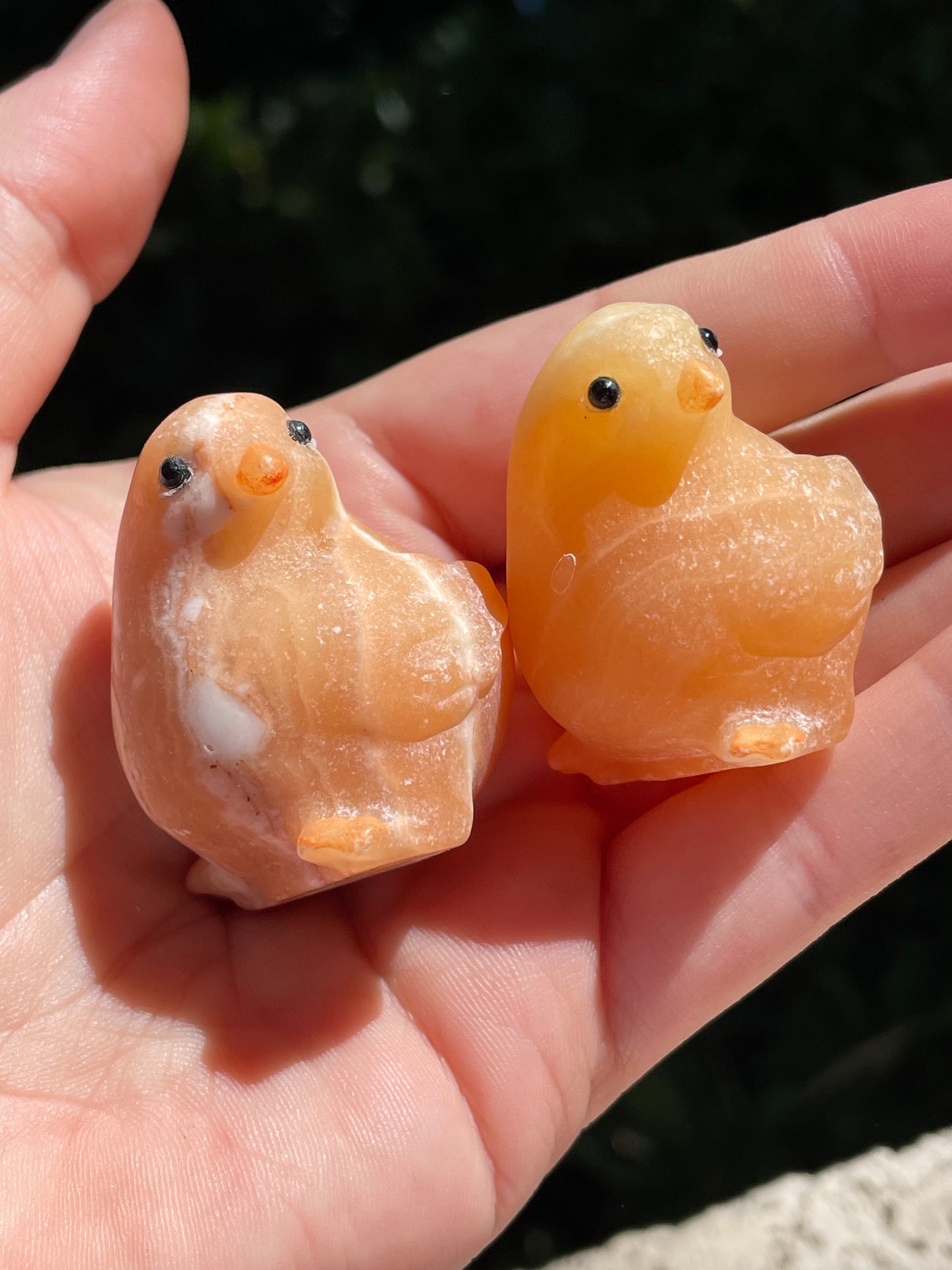 Orange Calcite Chickens