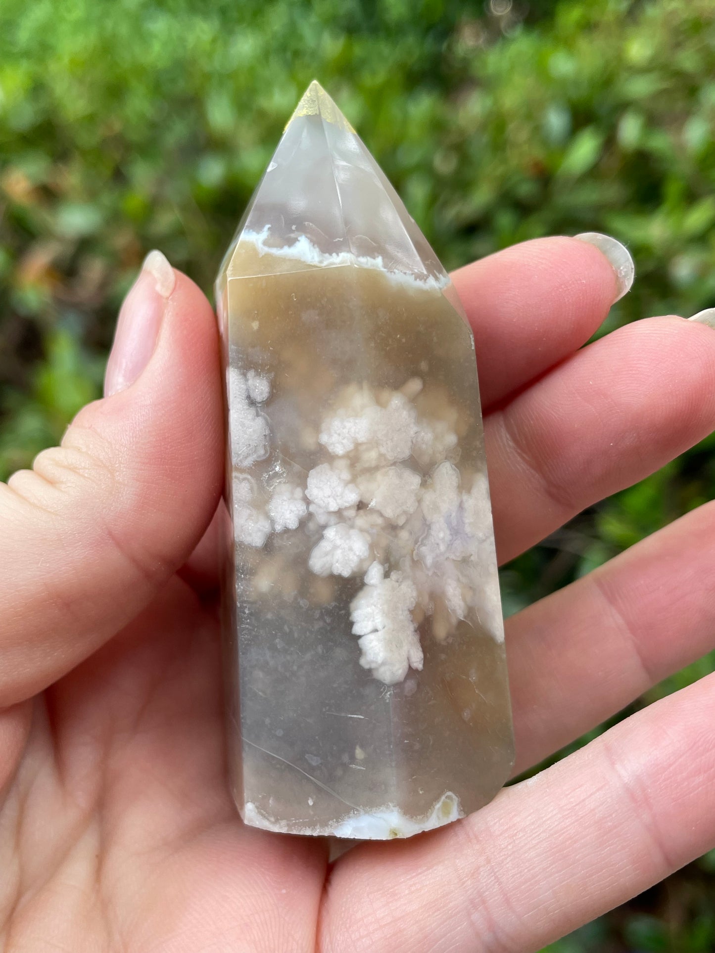 Flower Agate Crystal Tower