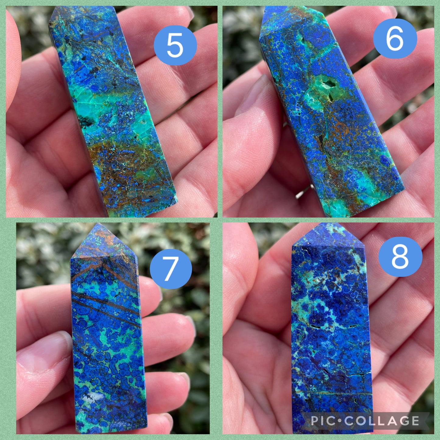 Azurite, Malachite, & Chrysocolla Crystal Towers