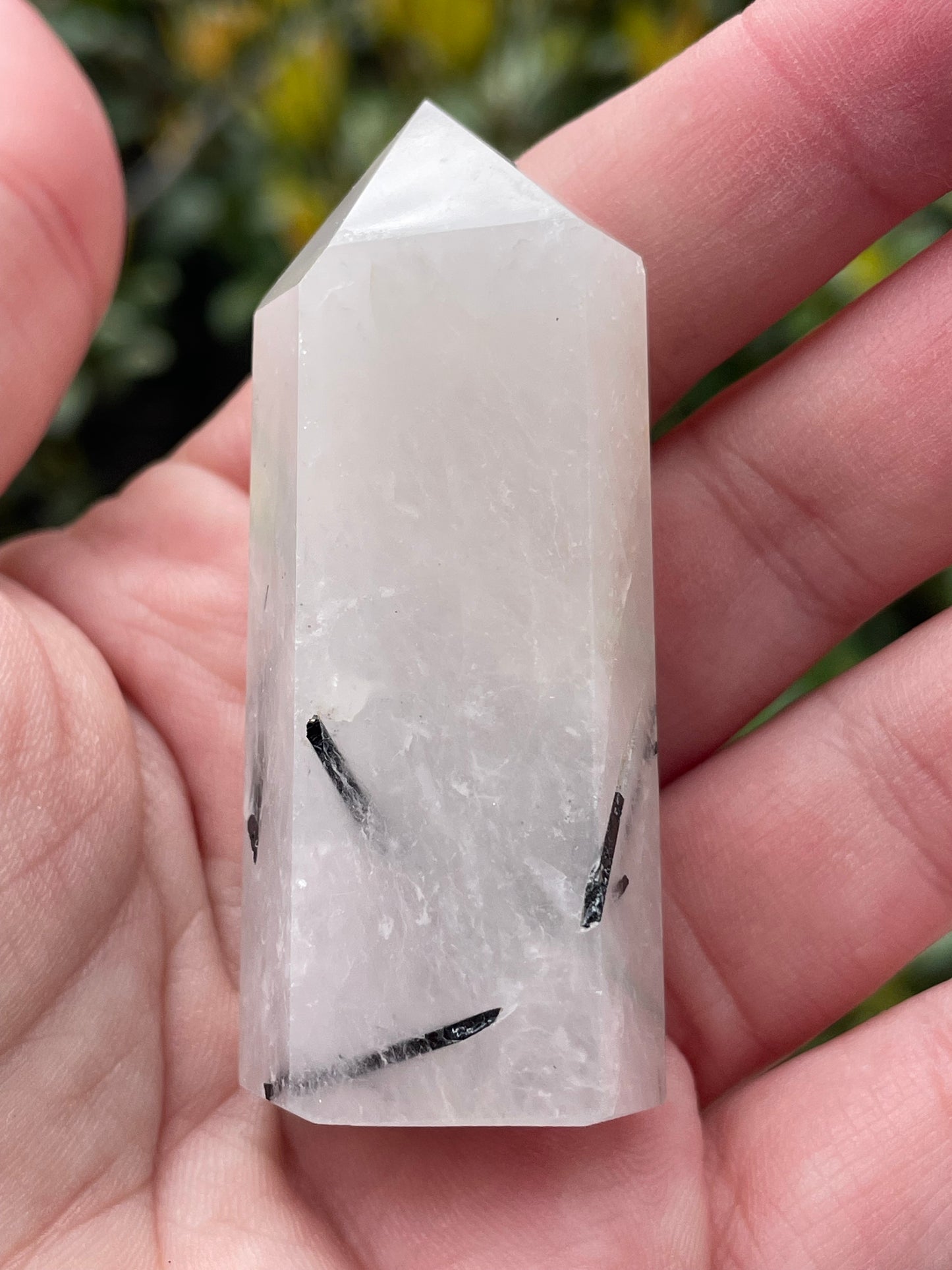 Black Tourmaline in Quartz Crystal Towers