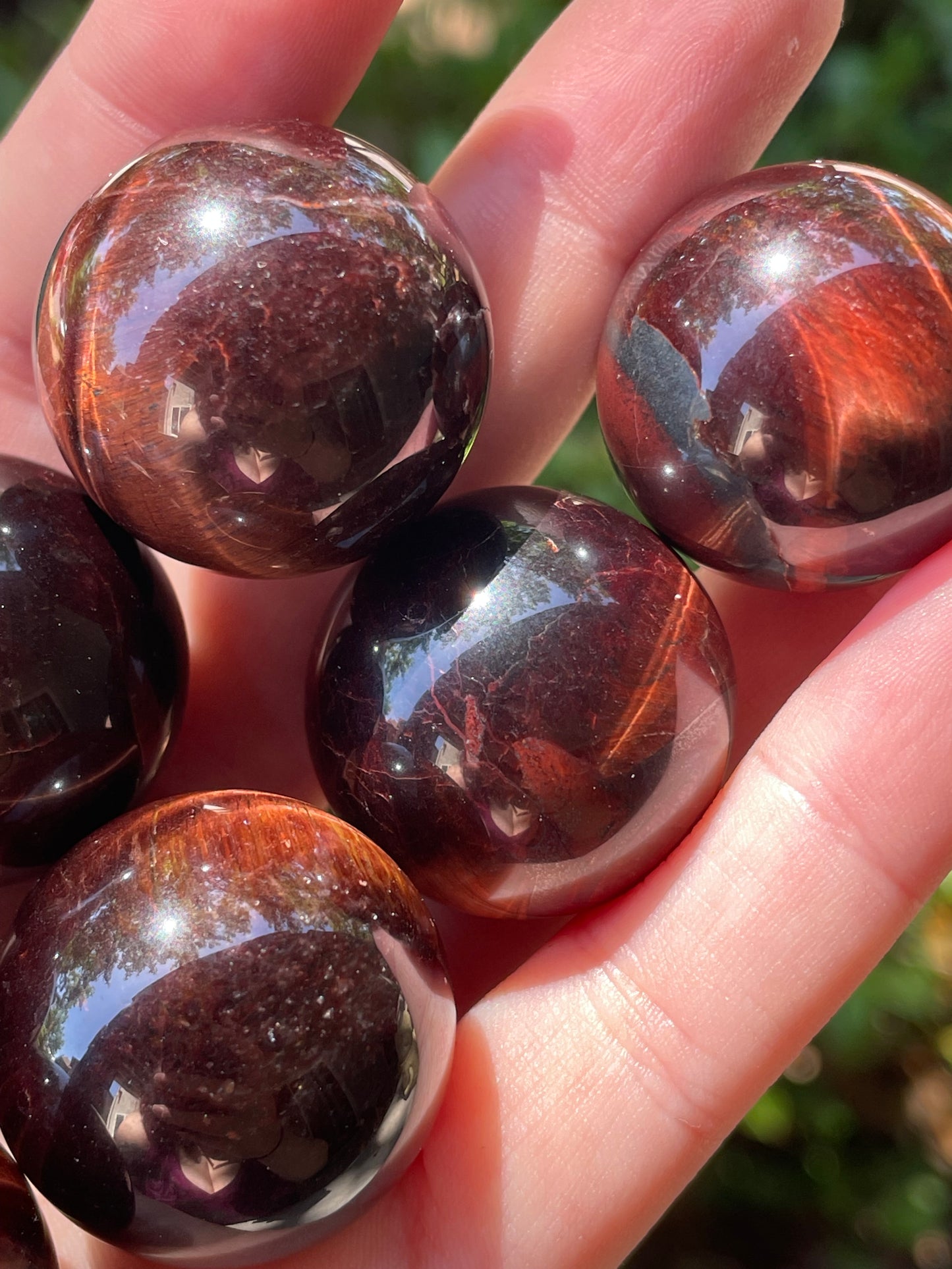 Red Tigers Eye Spheres