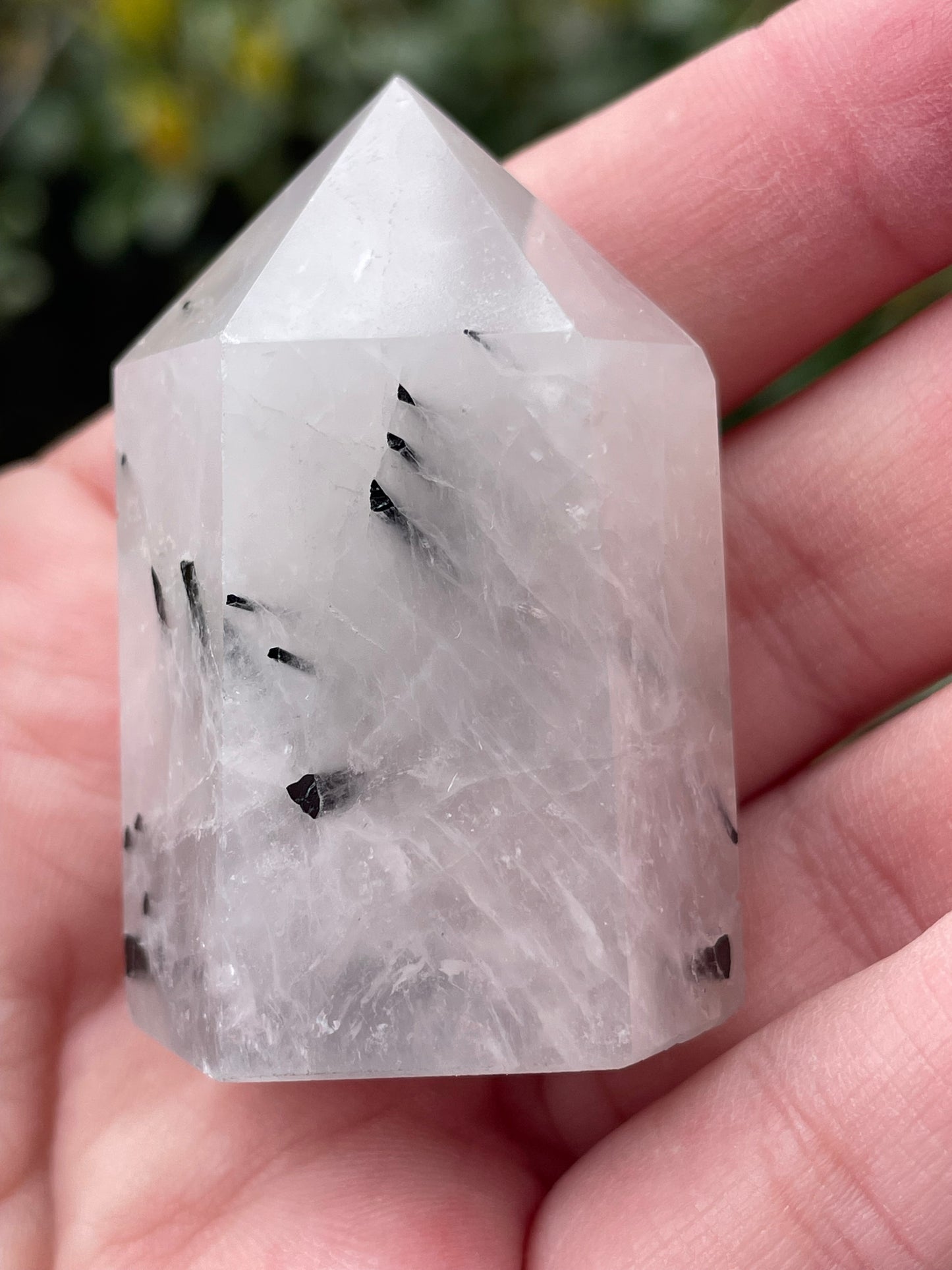 Black Tourmaline in Quartz Crystal Towers