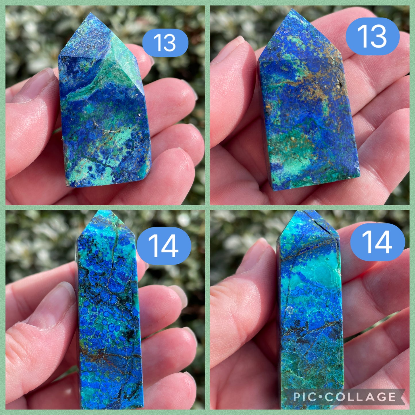 Azurite, Malachite, & Chrysocolla Crystal Towers