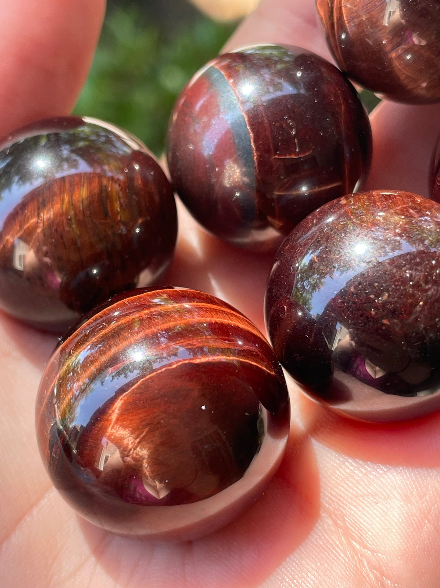 Red Tigers Eye Spheres