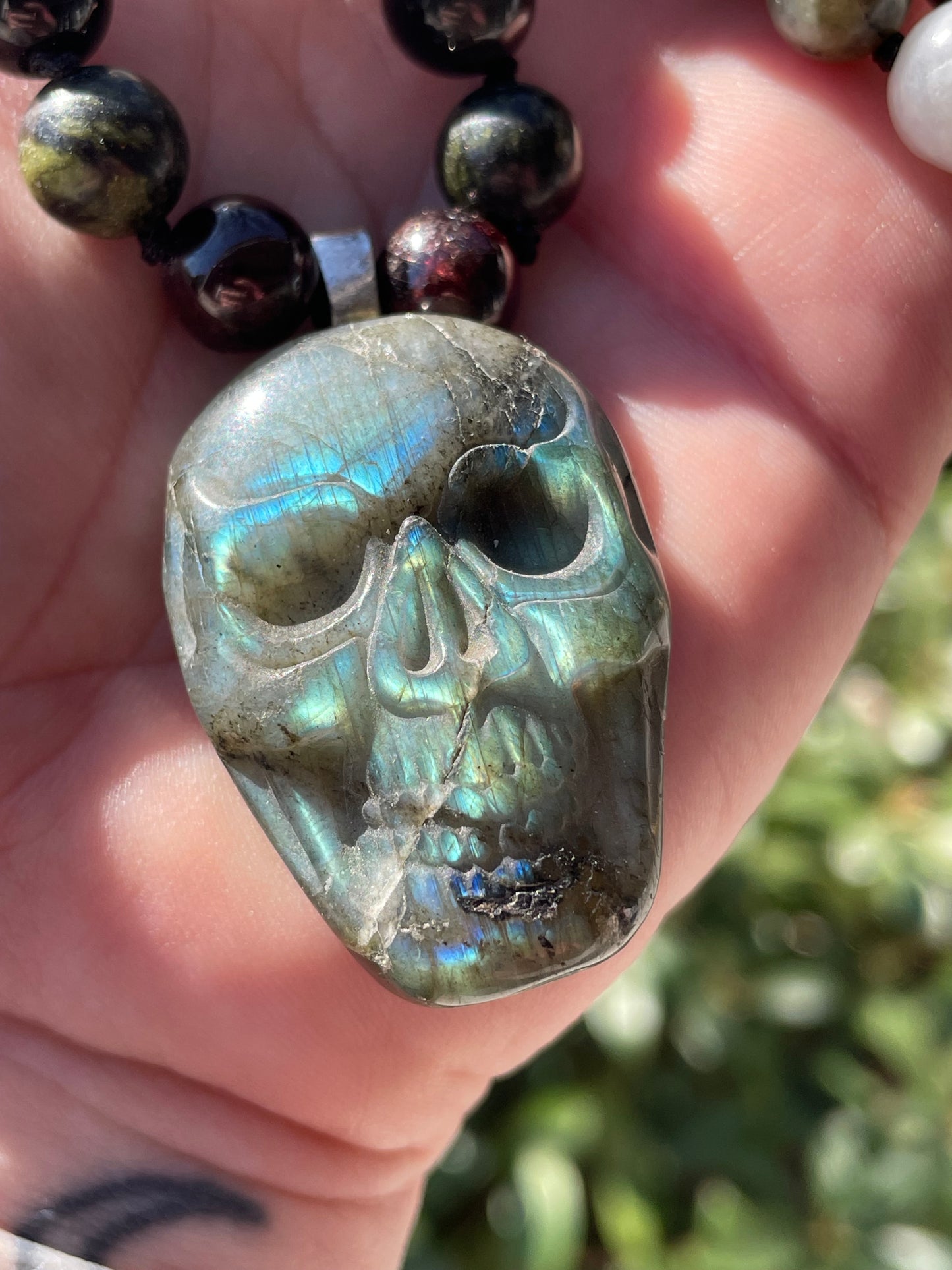 Transformation + Empowerment Crystal Skull Talisman Necklace