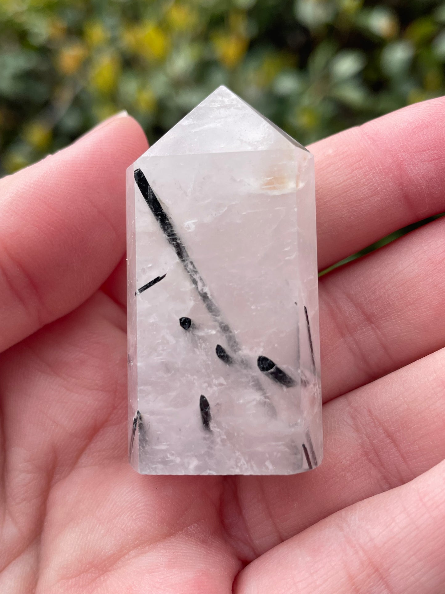 Black Tourmaline in Quartz Crystal Towers