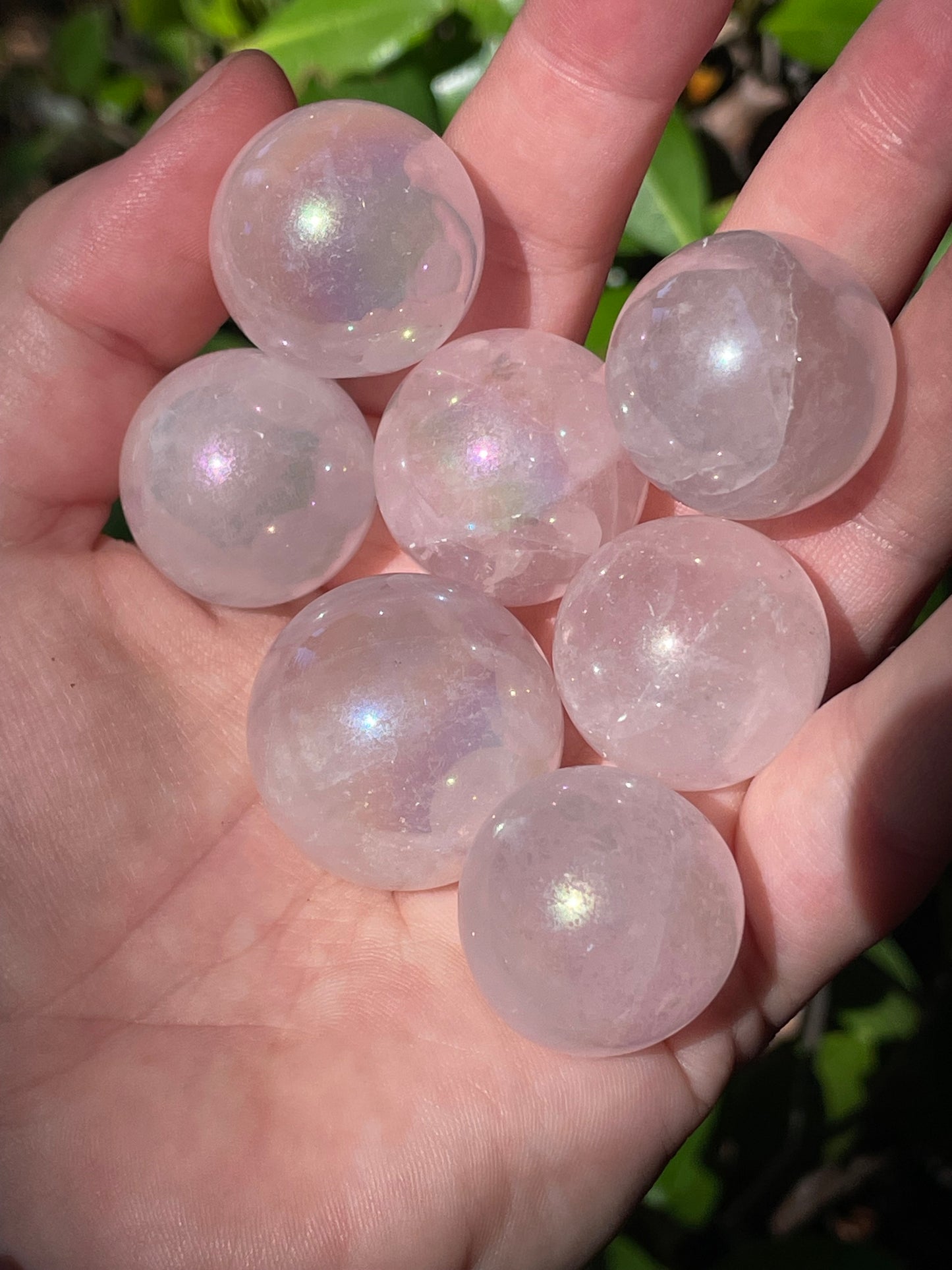 Angel Aura Rose Quartz Spheres