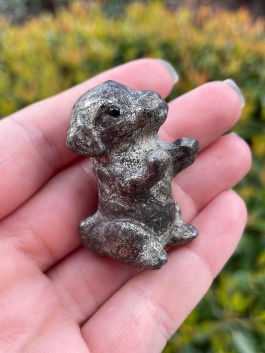 Pyrite Dog Carvings