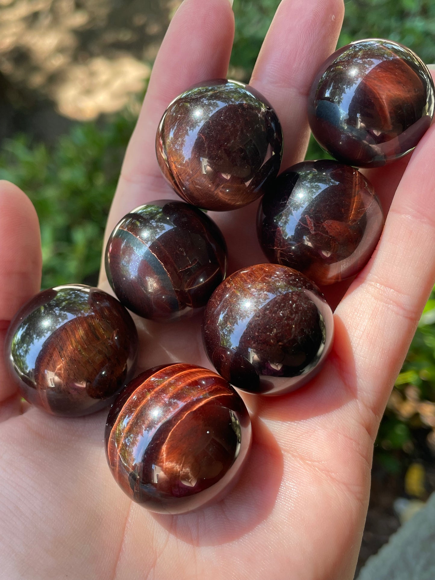 Red Tigers Eye Spheres