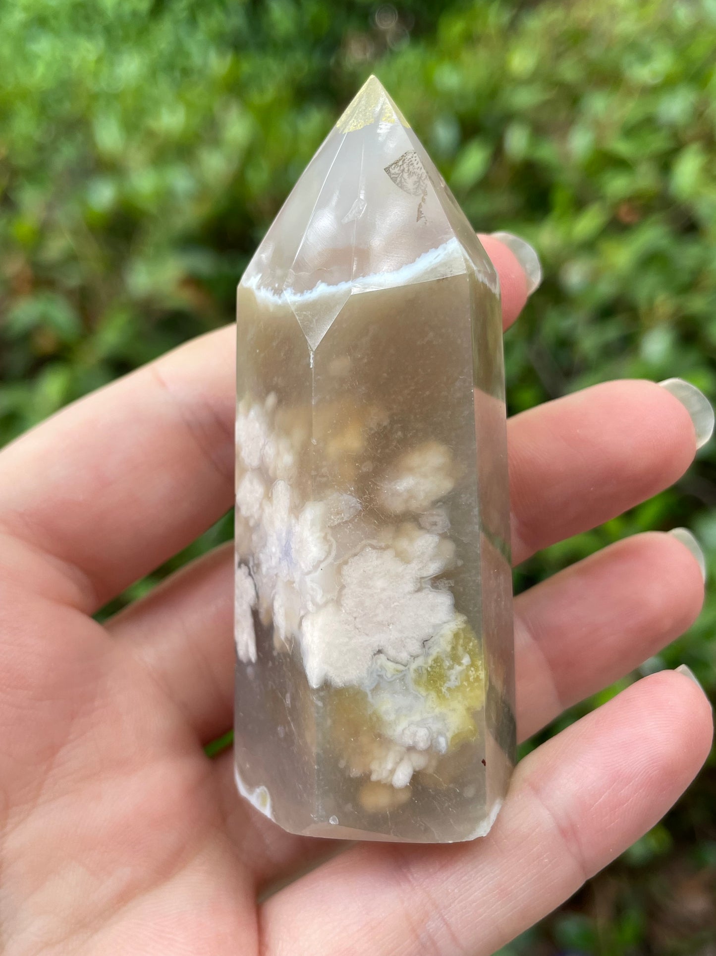 Flower Agate Crystal Tower