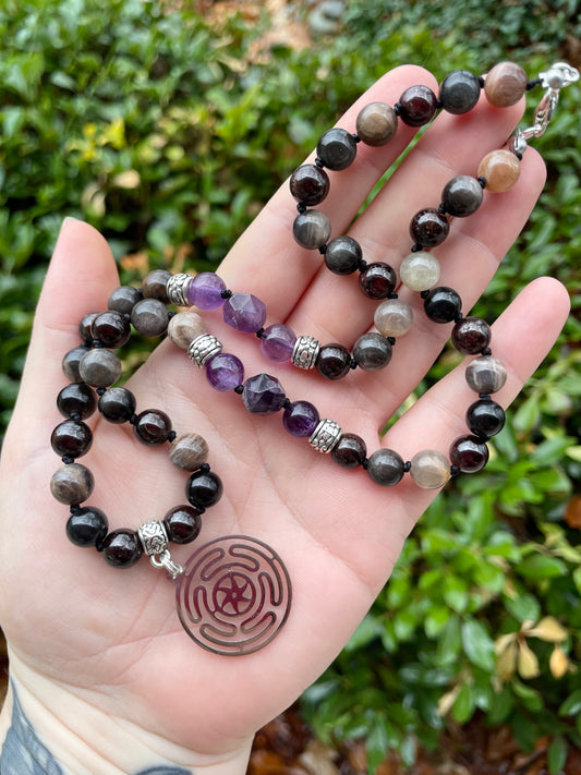 Hekate Devotional Crystal Talisman Necklace 🌙