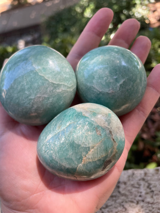 Amazonite Crystal Palm Stones