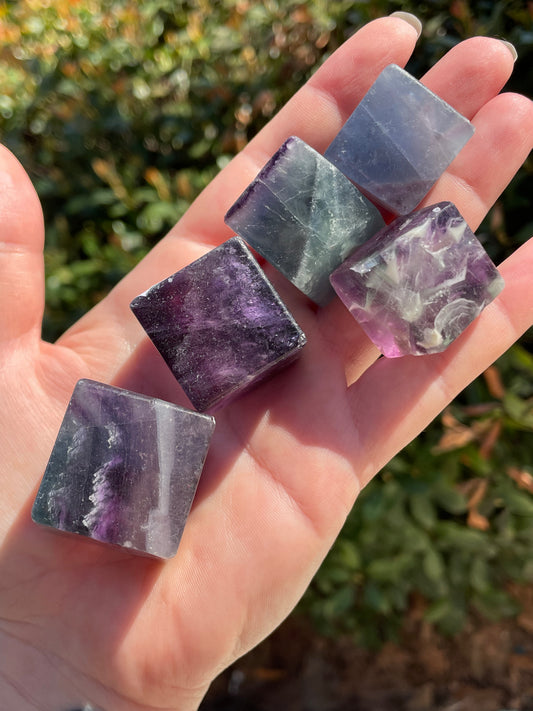 Rainbow Fluorite Crystal Cubes